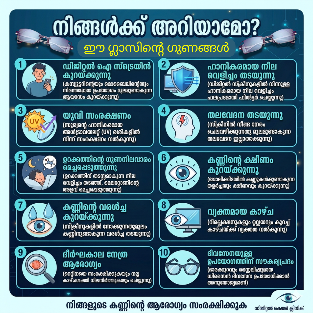 Anti Blue Light & UV Protection Glass