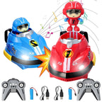 Set of 2 RC Bumper Cars with Ejecting Robots