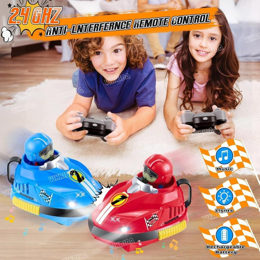 Set of 2 RC Bumper Cars with Ejecting Robots